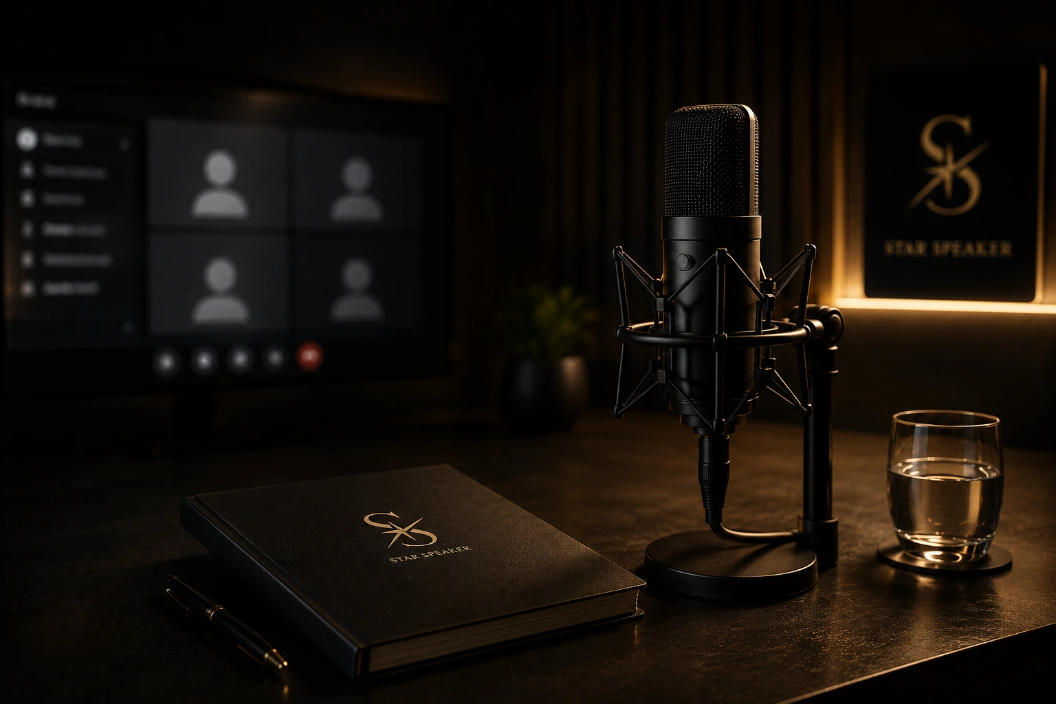Focused speaking pressure training room
